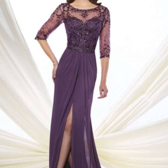 designer evening gowns with sleeves